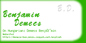 benjamin demecs business card